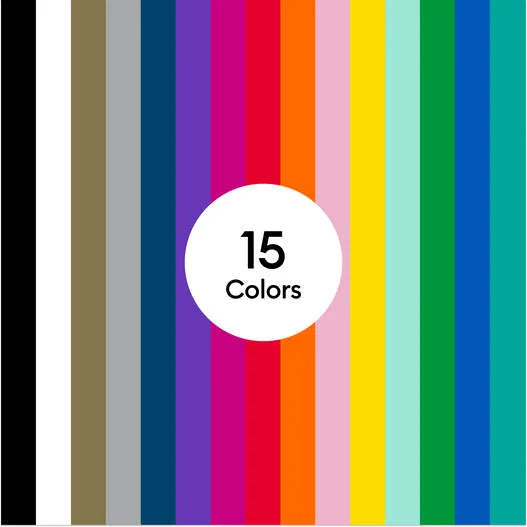 Cricut® Smart Vinyl™ Matless Permanent Vinyl, Colorful Sampler – 13 in x 12 in (20 ct)