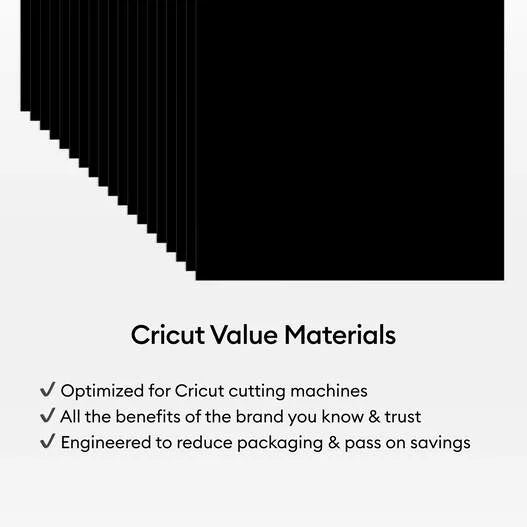 Cricut® Value Cardstock, Black - 12 in x 12 in (50 ct)