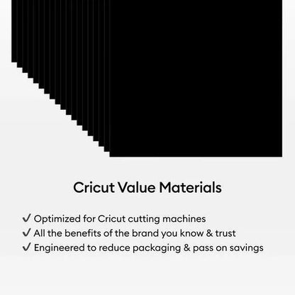 Cricut® Value Cardstock, Black - 12 in x 12 in (50 ct)