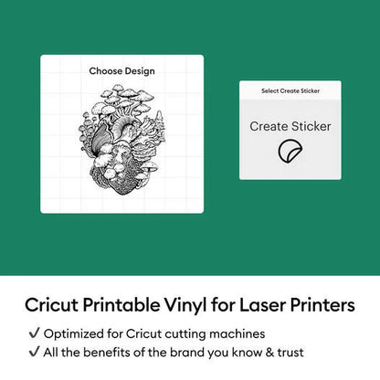 Cricut® Printable Vinyl for Laser Printers - 8.5 in x 11 in (25 ct)