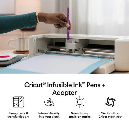 Cricut® Infusible Ink™ Markers 1.0mm, Watercolor Splash Sampler (3 ct) + Adapter