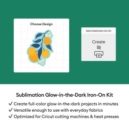 Cricut® Sublimation Glow-in-the-Dark Iron-On Kit – 8.5 in x 11 in (4 ct)