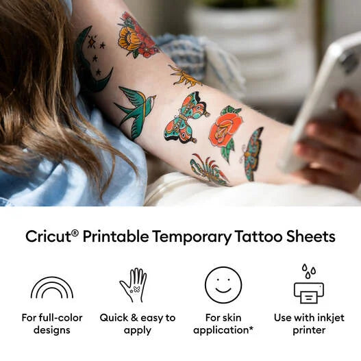 Cricut® Printable Temporary Tattoo Sheets - 8.5 in x 11 in (8 ct)