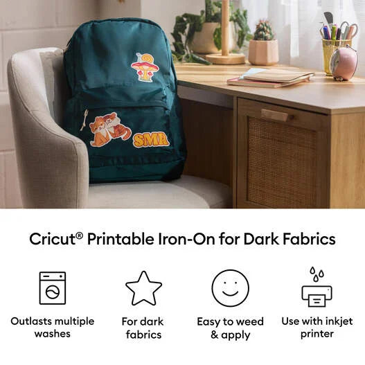 Printable Iron on, Dark Fabrics - 8.5 in x 11 in (6)