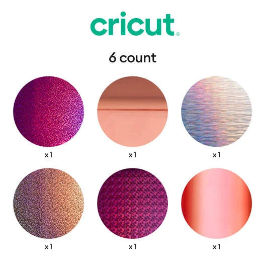 Holographic Vinyl, Pink Sampler - Permanent (6 ct)