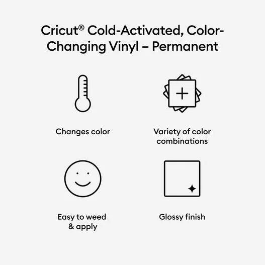 Cold-Activated, Color-Changing Vinyl – Permanent, Light Pink - Magenta