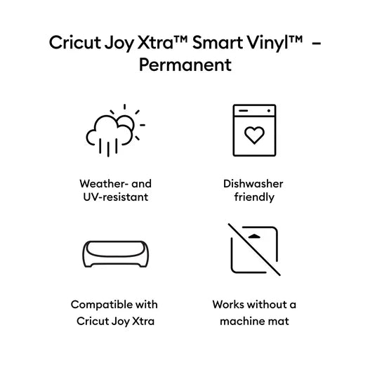 Cricut Joy Xtra™ Smart Vinyl™ – Permanent (3 ft)