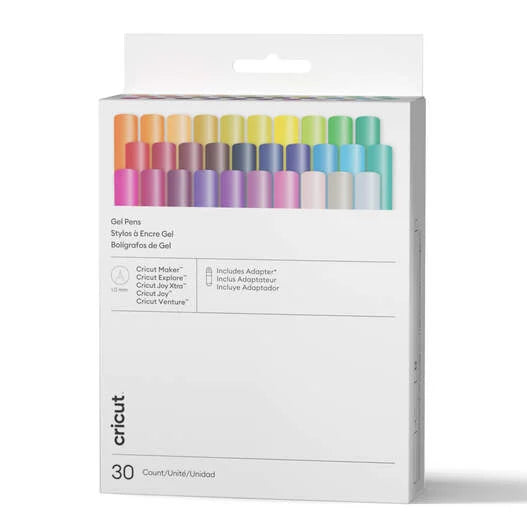 Cricut® Gel Pens 1.0 mm, Ultimate Sampler (30 ct) + Adapter