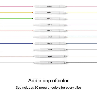Cricut® Dual-Sided Markers, Ultimate Set (20 ct) + Adapter
