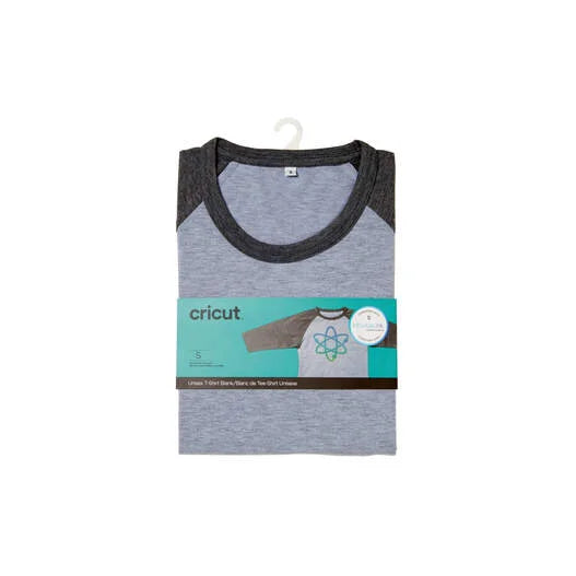 Unisex Adult T-Shirt Blank, Raglan in Dark/Light Heathered Gray