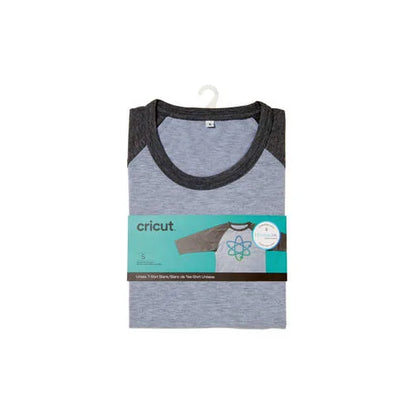 Unisex Adult T-Shirt Blank, Raglan in Dark/Light Heathered Gray
