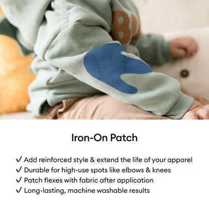 Iron-on Patch, Blue Denim Tones, 4 in x 6 in (16)
