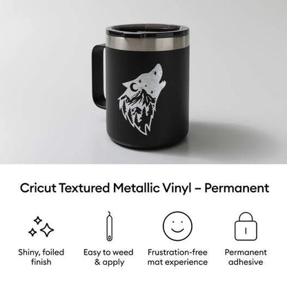 Cricut® Textured Metallic Vinyl – Permanent, Luxe Sampler - 12 in x 12 in (6 ct)