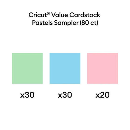 Value Cardstock, Pastels Sampler - 8.5 in x 11 in (80 ct)