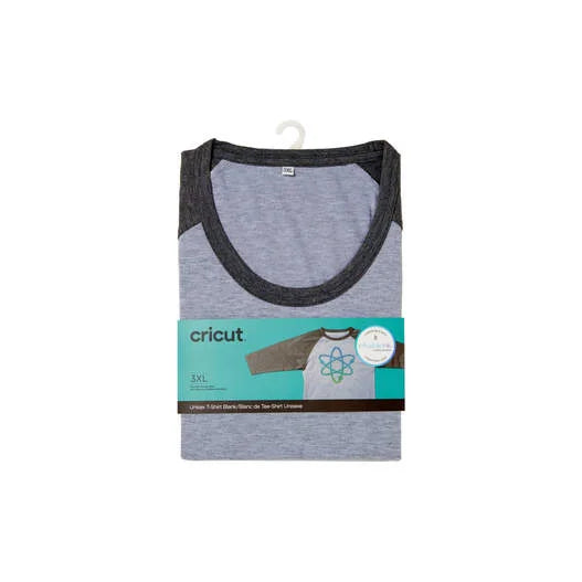 Unisex Adult T-Shirt Blank, Raglan in Dark/Light Heathered Gray
