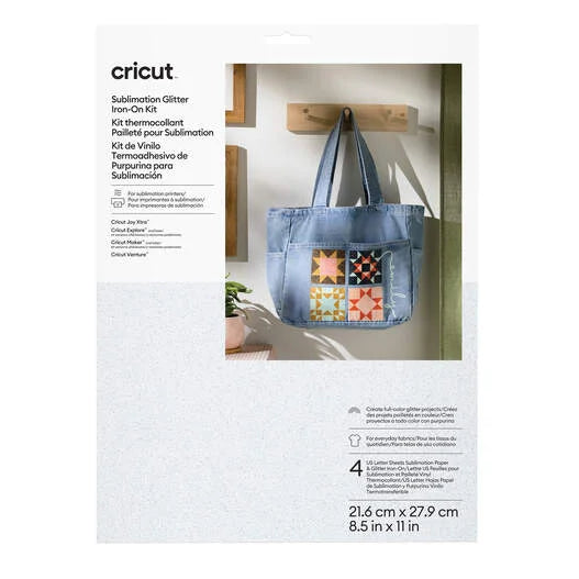 Cricut® Sublimation Glitter Iron-On Kit – 8.5 in x 11 in (4 ct)
