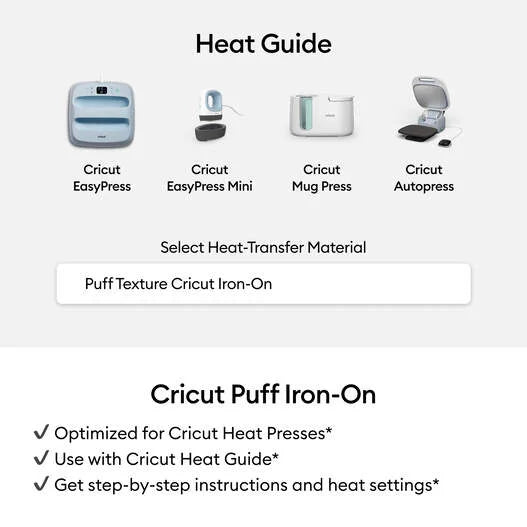 Cricut® Puff Iron-On (12 in x 19 in)