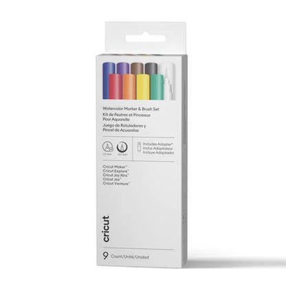 Cricut® Watercolor Marker & Brush Set (9 ct) + Adapter