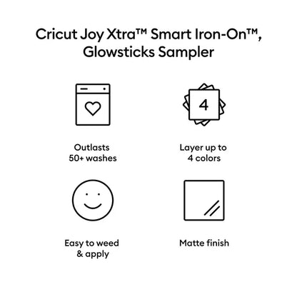 Cricut Joy Xtra™ Smart Iron-On™ Sampler, Glow Sticks (3 ct)