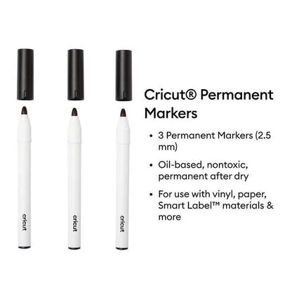 Permanent Markers 2.5 mm, Black (3 ct)
