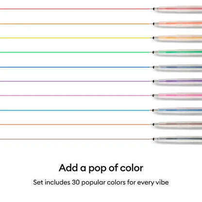Cricut® Gel Pens 1.0 mm, Ultimate Sampler (30 ct) + Adapter