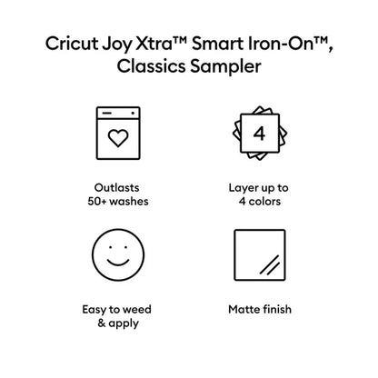 Cricut Joy Xtra™ Smart Iron-On™ Sampler, Classics (3 ct)