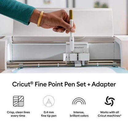 Cricut® Fine Point Pens 0.4 mm, Classic Sampler (3 ct) + Adapter