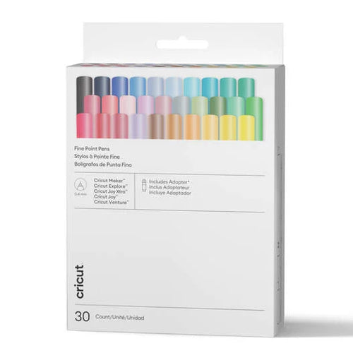 Cricut® Fine Point Pens 0.4 mm, Ultimate Sampler (30 ct) + Adapter