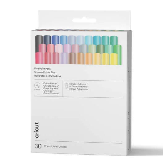 Cricut® Fine Point Pens 0.4 mm, Ultimate Sampler (30 ct) + Adapter