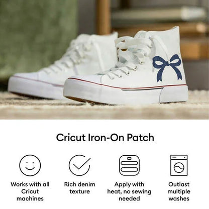 Iron-on Patch, Blue Denim Tones, 3 in x 4.25 in (18)