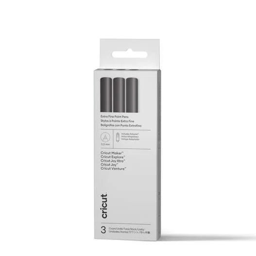 Cricut® Extra Fine Point Pen Set, 0.3mm (3 ct) + Adapter