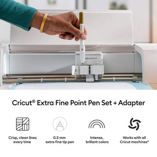 Cricut® Extra Fine Point Pens 0.3 mm, Ultimate Sampler (30 ct) + Adapter