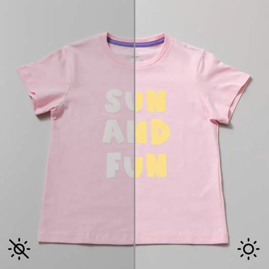 UV-Activated, Color-Changing Iron-On, White - Violet