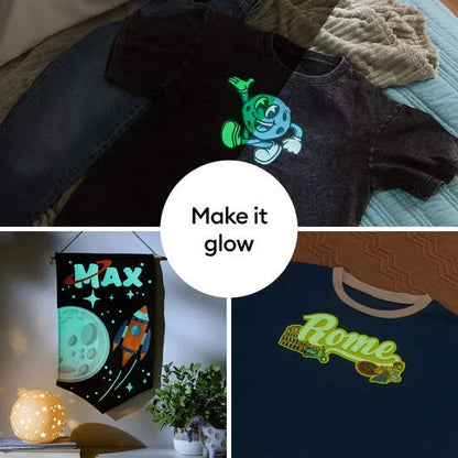 Cricut® Printable Iron-On Glow in the Dark Kit – 8.5 in x 11 in (4 ct)