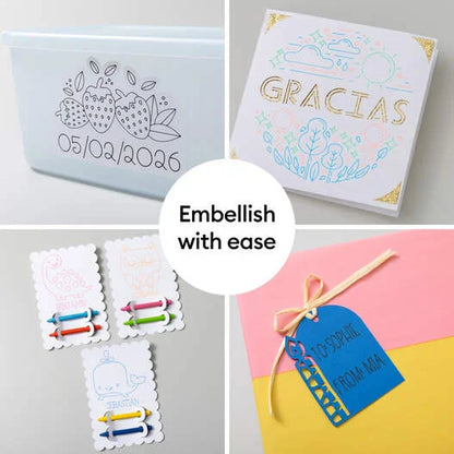 Cricut® Glitter Gel Pens 0.8 mm, Rainbow Sampler (10 ct) + Adapter