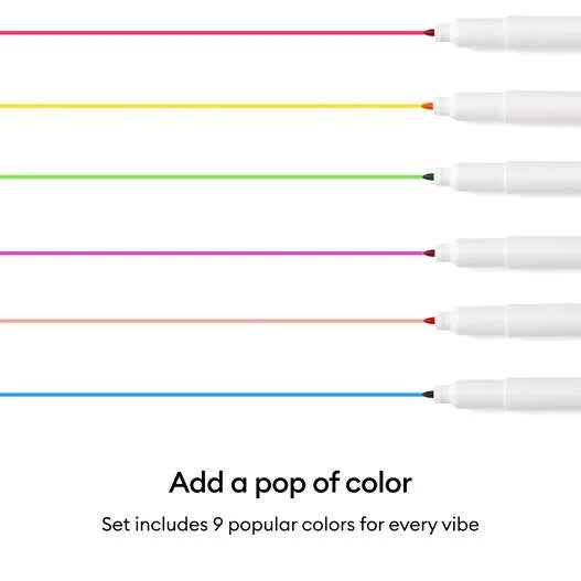 Cricut® Watercolor Marker & Brush Set (9 ct) + Adapter