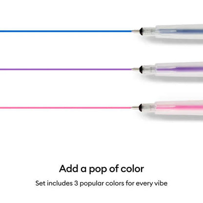 Cricut® Gel Pens 1.0 mm, Peacock Sampler (3 ct) + Adapter