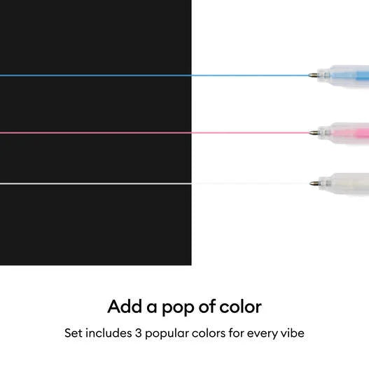 Cricut Acrylic Gel Pens, 1.0 mm (3 ct) + Adapter