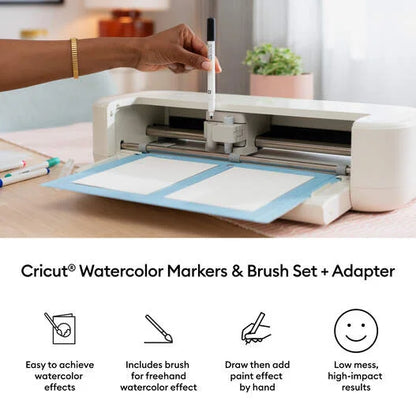 Cricut® Watercolor Marker & Brush Set (9 ct) + Adapter