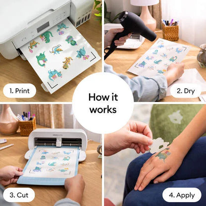 Cricut® Printable Temporary Tattoo Sheets - 8.5 in x 11 in (8 ct)