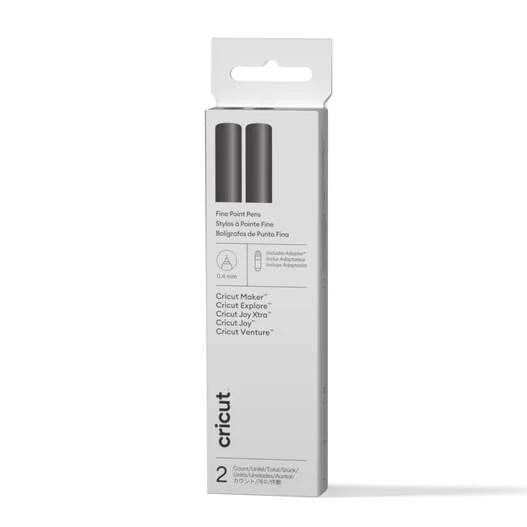 Cricut® Fine Point Pens 0.4 mm, Black (2 ct) + Adapter