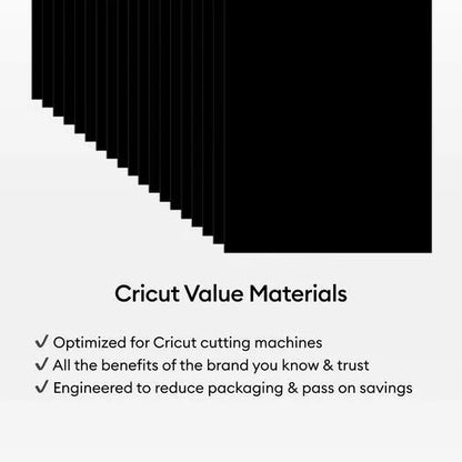 Cricut® Value Cardstock, Black - 8.5 in x 11 in (80 ct)