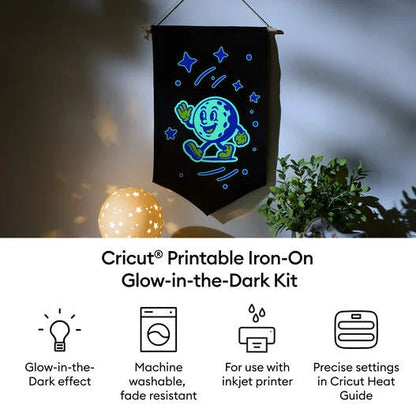 Cricut® Printable Iron-On Glow in the Dark Kit – 8.5 in x 11 in (4 ct)