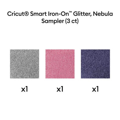 Cricut® Smart Iron-On™ Glitter Matless Heat Transfer Vinyl, Nebula Sampler - 13 in x 12 in (3 ct)