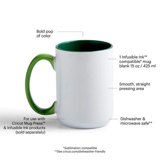 Beveled Ceramic Mug Blank - 15 oz/425 ml (1 ct)