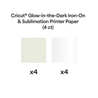 Cricut® Sublimation Glow-in-the-Dark Iron-On Kit – 8.5 in x 11 in (4 ct)