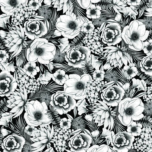 Infusible Ink™ Transfer Sheet Patterns, Black Botanicals