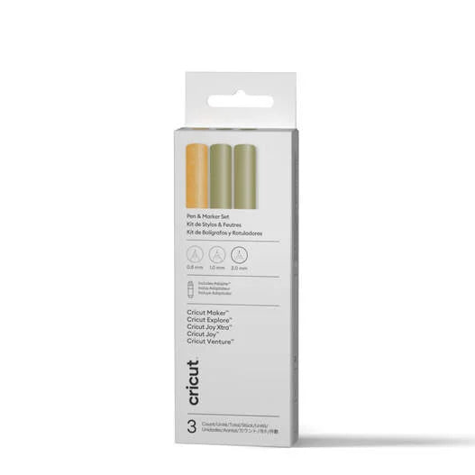 Cricut® Multi Pen Set, Gold Sampler (3 ct) + Adapter