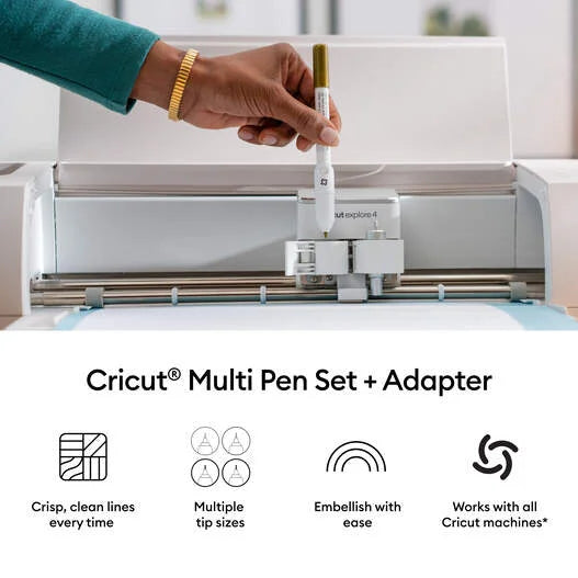 Cricut® Multi Pen Set, Black (3 ct) + Adapter