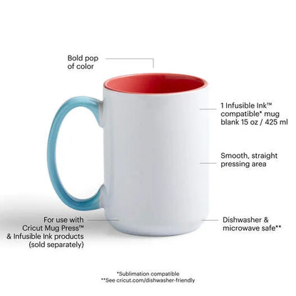 Beveled Ceramic Mug Blank - 15 oz/425 ml (1 ct)